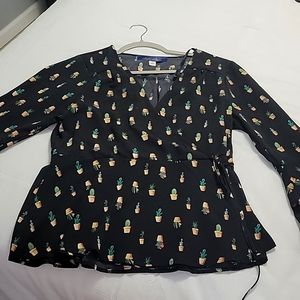 Cute cactus top size L pots graphic francesca's